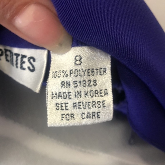 Chaus petites size 8 blue button paced should blouse - Picture 10 of 13